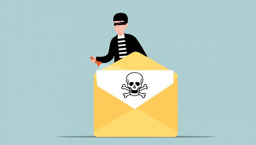 Free mail phishing scam vector