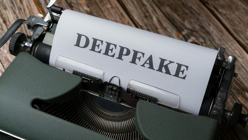 Free A typewriter with the word deepfake on it Stock Photo